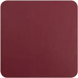 Untersetzer Jette aus Leder in Weinrot