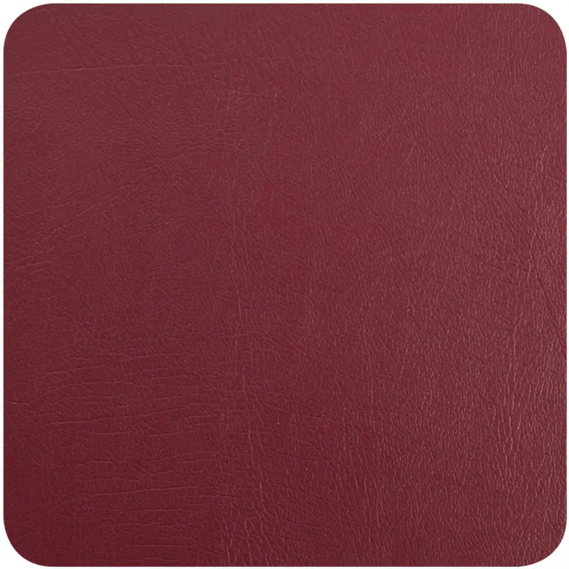 Untersetzer Jette aus Leder in Weinrot