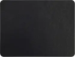 Tischset Jette aus Leder in Schwarz