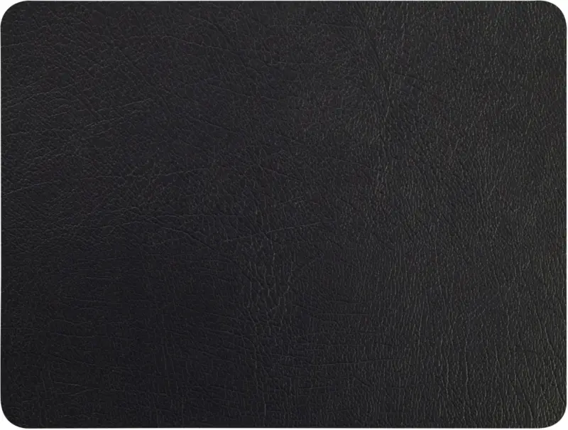 Tischset Jette aus Leder in Schwarz