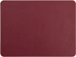 Tischset Jette aus Leder in Weinrot