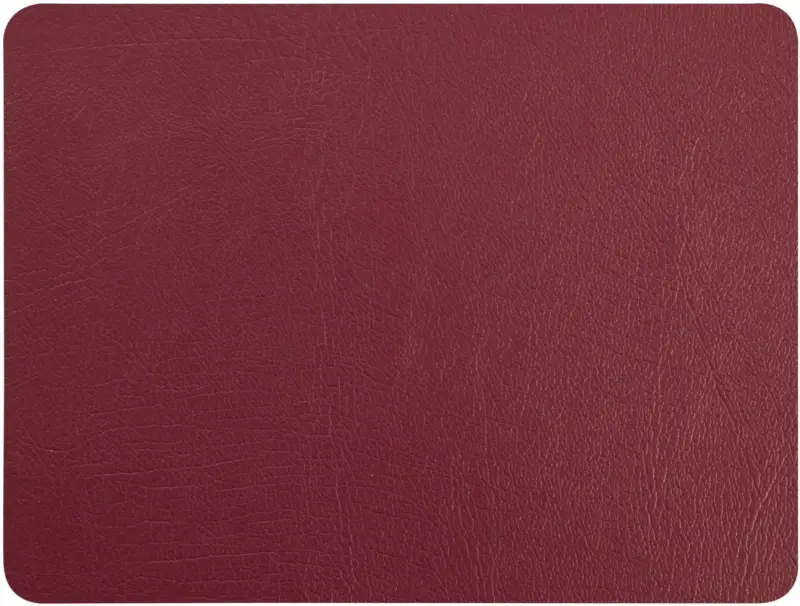 Tischset Jette aus Leder in Weinrot