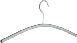 Kleiderb&uuml;gel in Alufarben aus Stahl