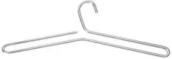 Kleiderbügel in Chromfarben aus Metall