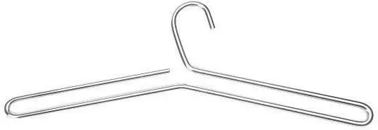 Kleiderbügel in Chromfarben aus Metall