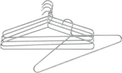 Kleiderbügelset in Chromfarben 5er Set