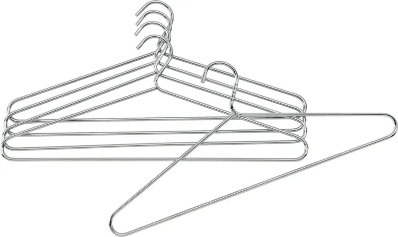 Kleiderbügelset in Chromfarben 5er Set