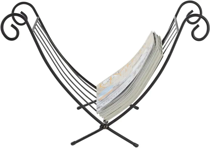 Zeitungsständer Iron aus Stahl in Schwarz