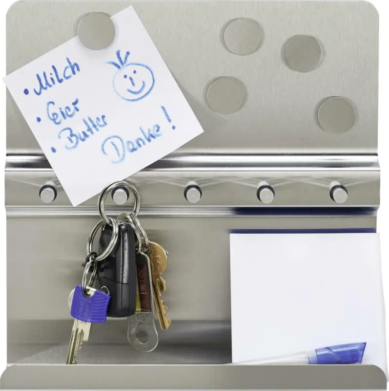 Schlüsselboard aus Edelstahlfarben