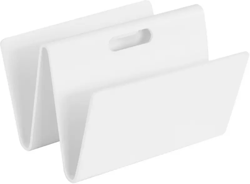 Zeitungsständer Klaro aus Schichtholz in Weiß