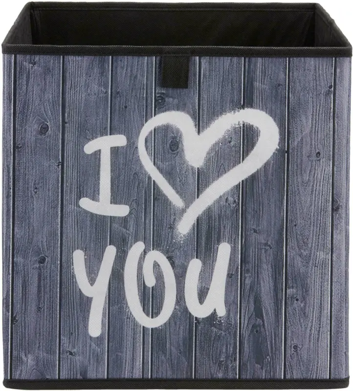 Aufbewahrungsbox Poppi mit Schriftzug