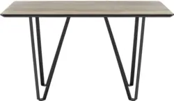 Esstisch in Eichefarben/Schwarz