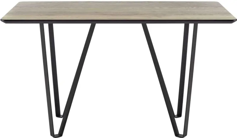 Esstisch in Eichefarben/Schwarz