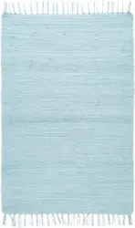 Fleckerlteppich Julia in Hellblau ca. 60x90cm