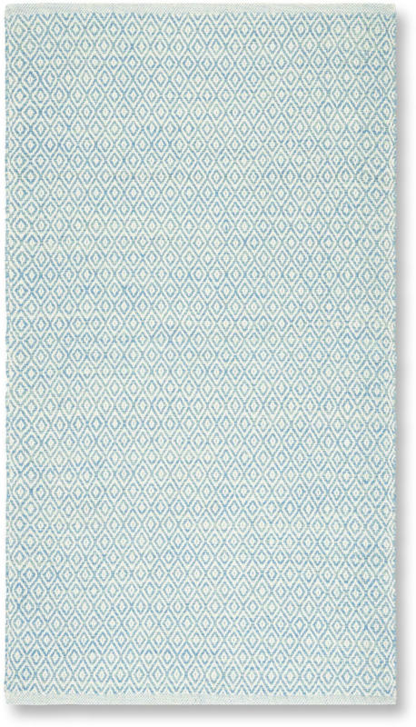 Handwebeteppich Carola 1 in Blau ca. 60x120cm