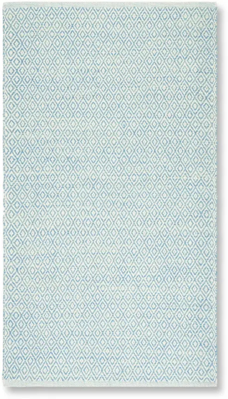 Handwebeteppich Carola 1 in Blau ca. 60x120cm