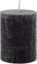 Stumpenkerze Lia in Schwarz