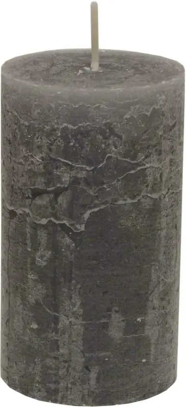 Stumpenkerze Lia in Grau
