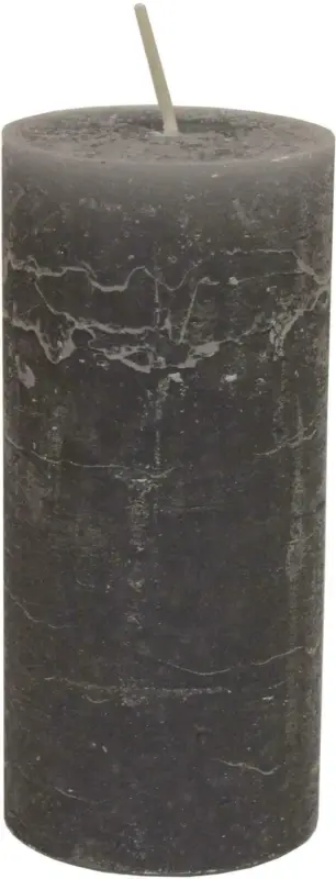 Stumpenkerze Lia in Grau