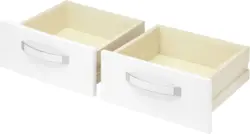 Schubkasteneinsatz in Weiß Hochglanz 2er Set