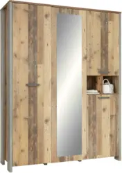 Kleiderschrank in Braun mit Spiegel