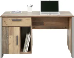 Schreibtisch in Braun/Dunkelgrau