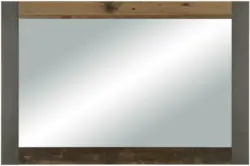 Wandspiegel in Beton- und Holzoptik