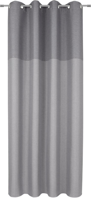 Ösenvorhang Lars in Grau ca. 140x245cm, 2 Stück