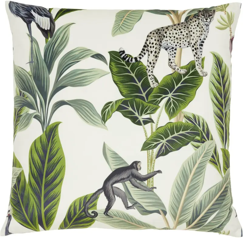 Zierkissen Junglelife in Weiß ca.60x60cm