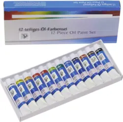 Ölfarbenset Fabian mit 12 versch. Farben