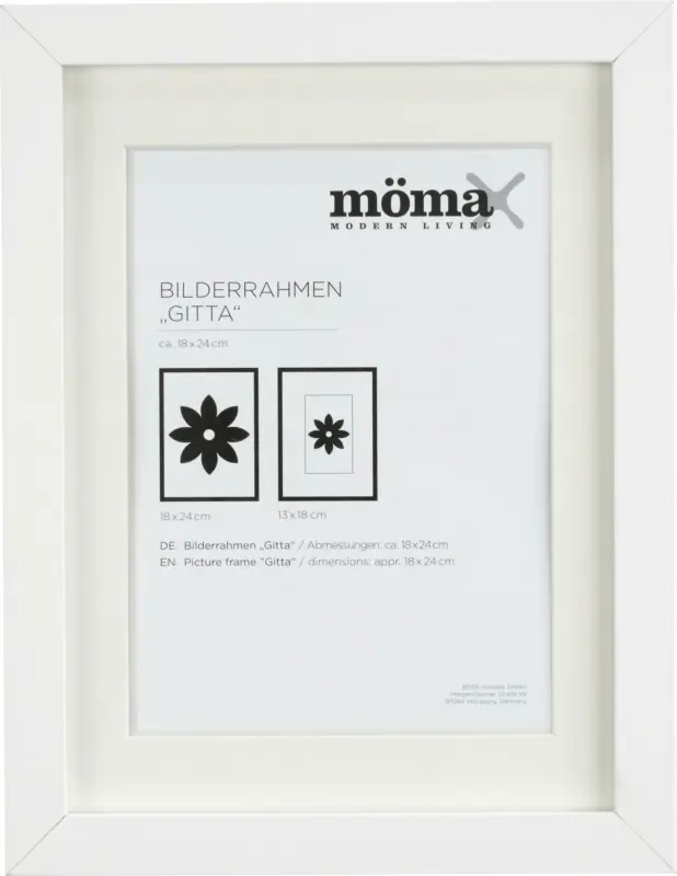 Bilderrahmen Gitta in Weiß ca. 18x24cm