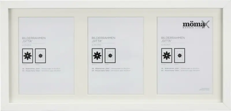 Bilderrahmen Gitta in Weiß ca. 23x50cm