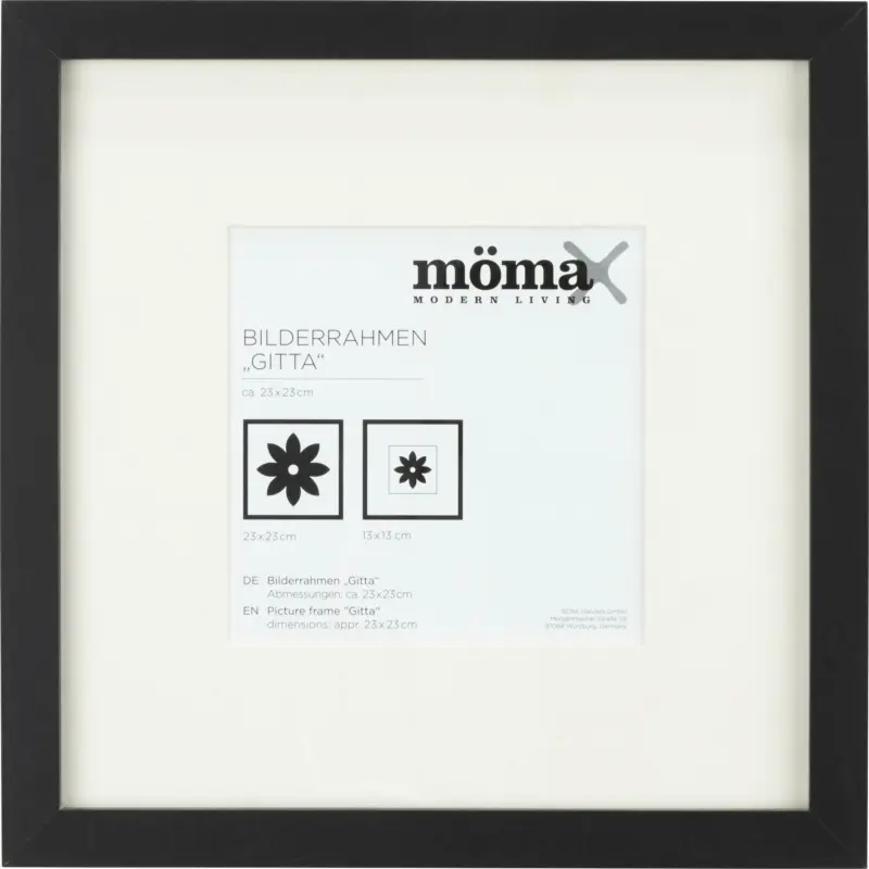 Bilderrahmen Gitta in Schwarz ca. 23x23cm