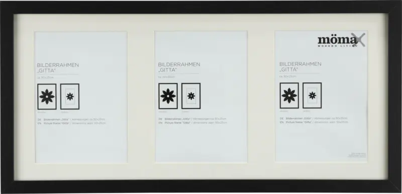 Bilderrahmen Gitta in Schwarz ca. 23x50cm
