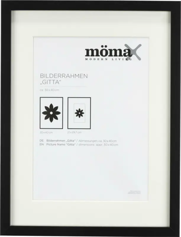 Bilderrahmen Gitta in Schwarz ca. 30x40cm
