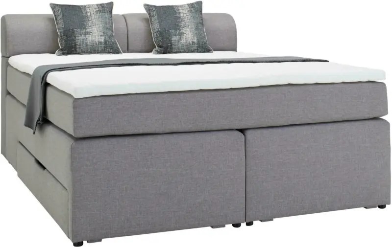 Boxspringbett Grau ca. 180x200cm