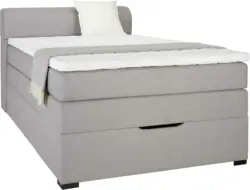 Boxspringbett in Hellgrau ca. 120x200cm