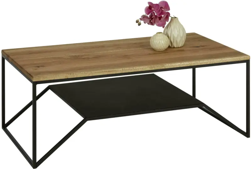 Couchtisch in Naturfarben/Schwarz