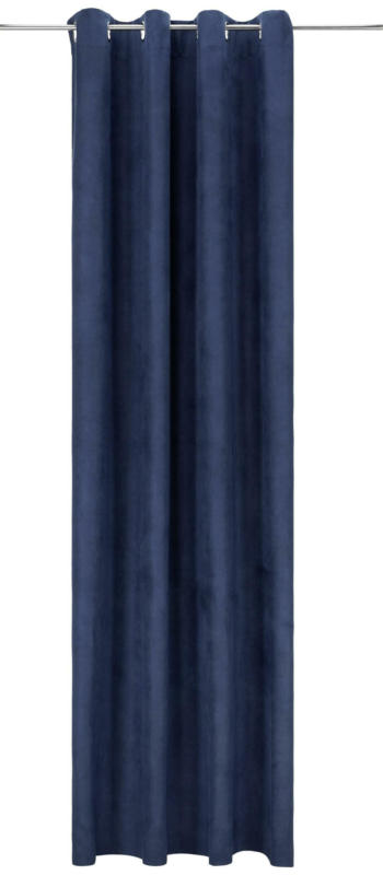 Ösenschal Velours in Blau ca. 140x245cm