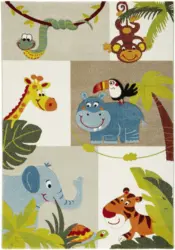 Kinderteppich Jungle in Bunt ca. 120x170cm