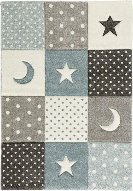 Kinderteppich Mickey Blau/Grau ca. 100x150cm