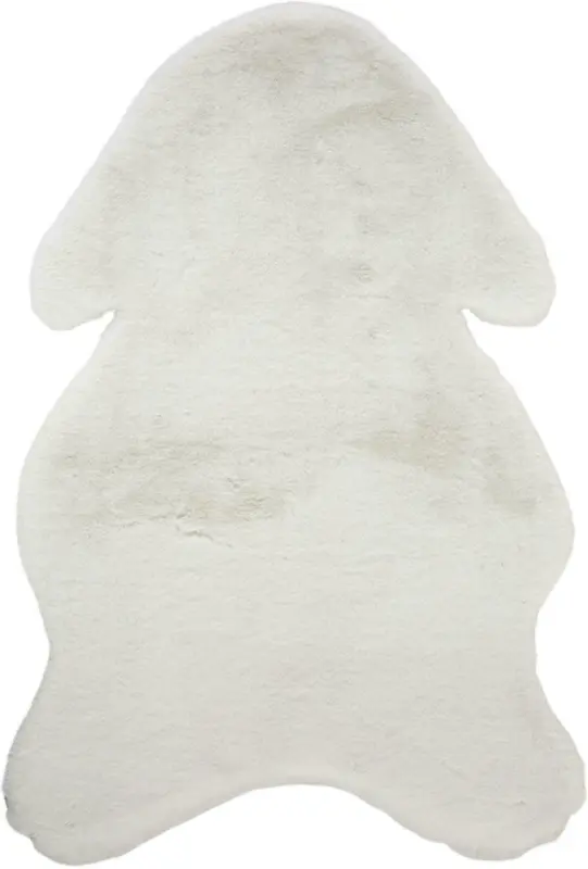 Kunstfell Marlene in Weiß ca. 90x60cm