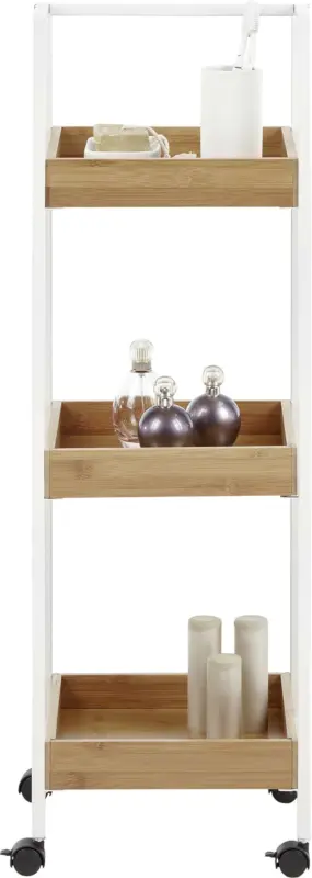 Beistellregal Eichefarben/Weiß