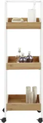 Beistellregal Eichefarben/Weiß