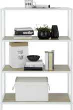 mömax Regal in Weiß/Eichefarben
