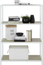 Regal in Weiß/Eichefarben