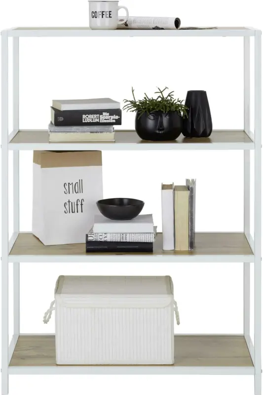 Regal in Weiß/Eichefarben