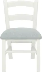 Kinderstuhl aus Buche massiv in Grau/Weiß