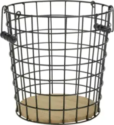 Papierkorb Cage Braun/Schwarz