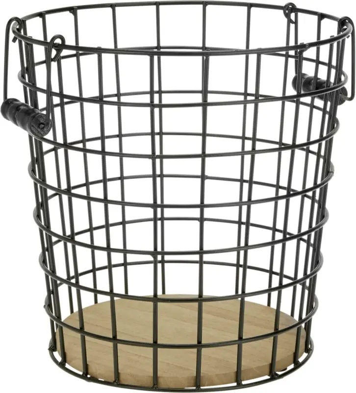 Papierkorb Cage Braun/Schwarz